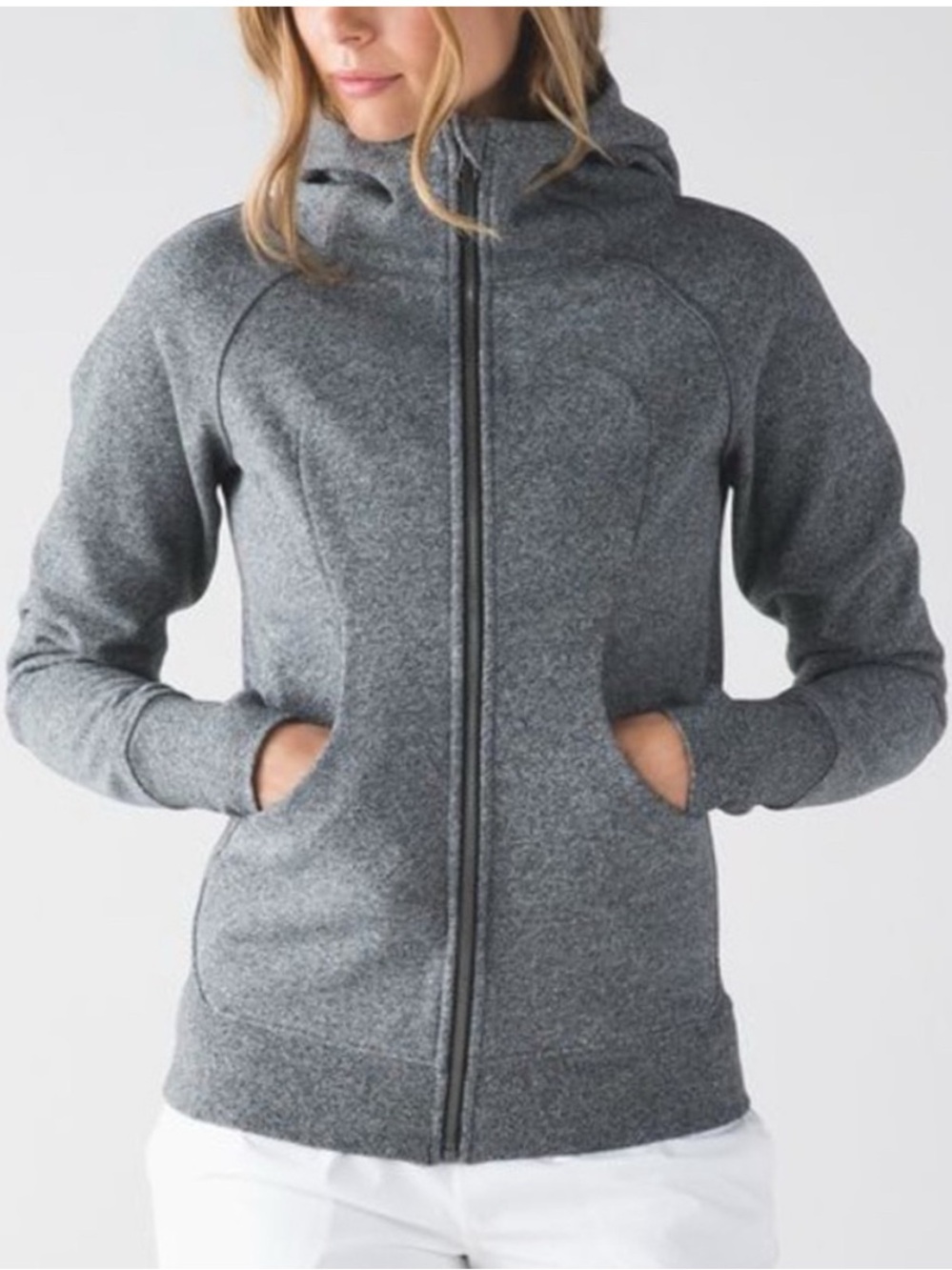 lululemon athletica Gray Full-Zip Hoodie Jacket